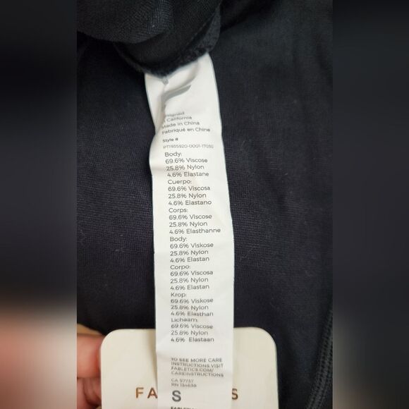 🌟 2 for $25 Fabletics Quincy Zip Pant S/4-6 Black - Picture 5 of 5